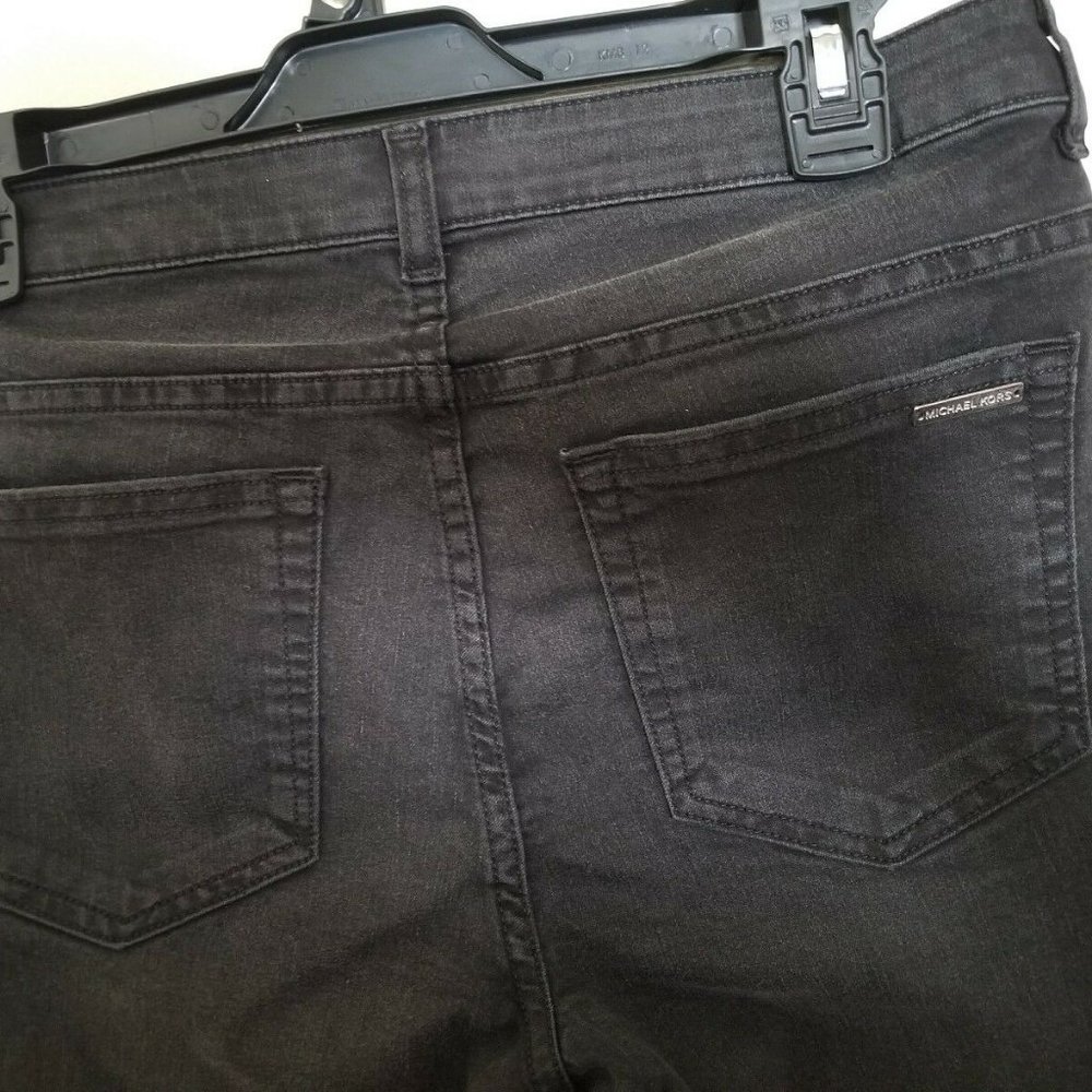 ⬇⬇⬇⬇⬇⬇  NWT Michael Kors 6 Black Skinny braided Jeans - Picture 7 of 8